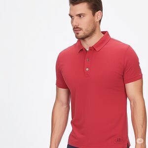 Gap Red Short Sleeve Polo Shirt Size Large